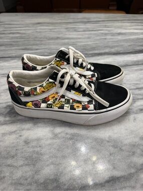 Vans Old Skool Platform 'Poppy Checkerboard women 6.5 men’s 8